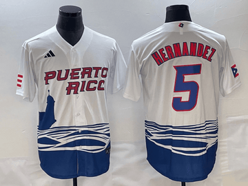 Enrique Hernandez Puerto Rico Baseball white Classic jersey