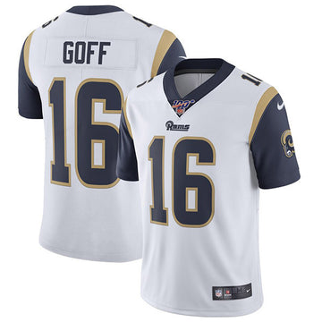 Los Angeles Rams white Vapor jersey