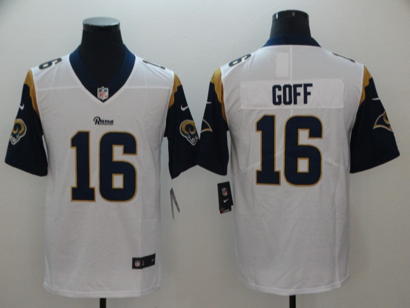 Jared Goff Los Angeles Rams white Vapor jersey