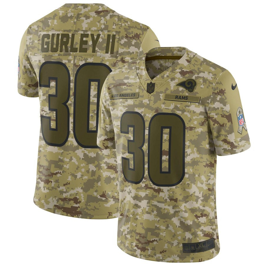 Todd Gurley II Los Angeles Rams camo Salute To Service jersey