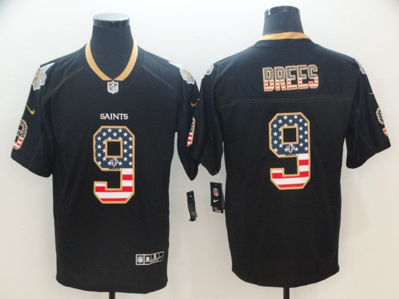Drew Brees New Orleans Saints black Color Rush jersey