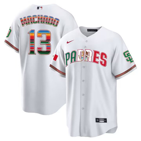 Manny Machado Mexico San Diego Padres white jersey