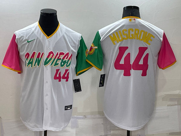 Joe Musgrove San Diego Padres white City Connect jersey