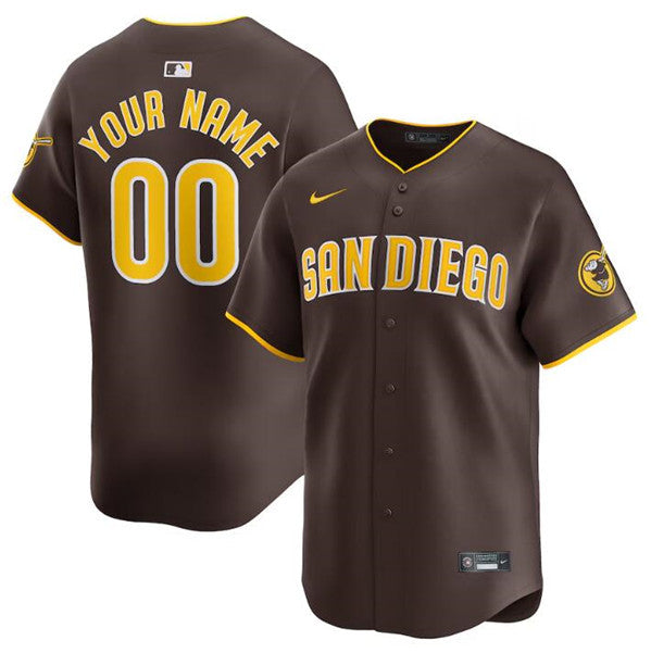 Custom San Diego Padres brown Limited jersey