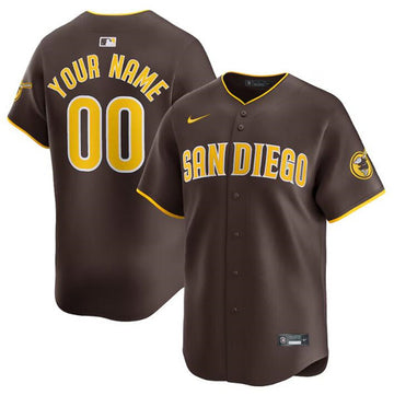 Custom San Diego Padres brown Limited jersey