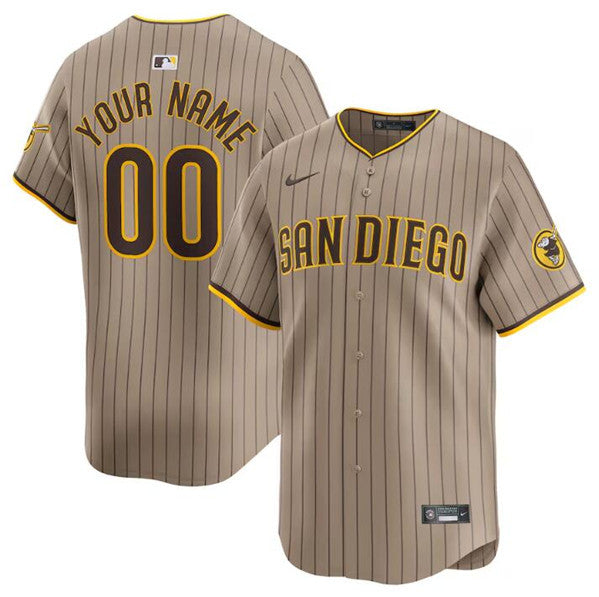 Custom San Diego Padres tan Limited jersey