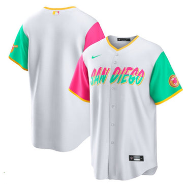 Custom San Diego Padres white City Connect jersey