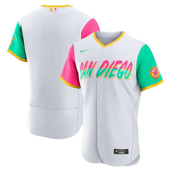 Custom San Diego Padres white City Connect jersey