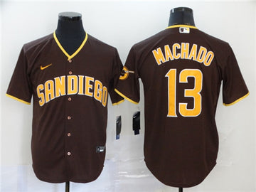 Majestic Coffee Manny Machado San Diego Padres jersey