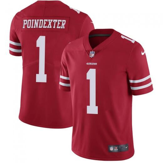 Shawn Poindexter San Francisco 49ers red Vapor jersey