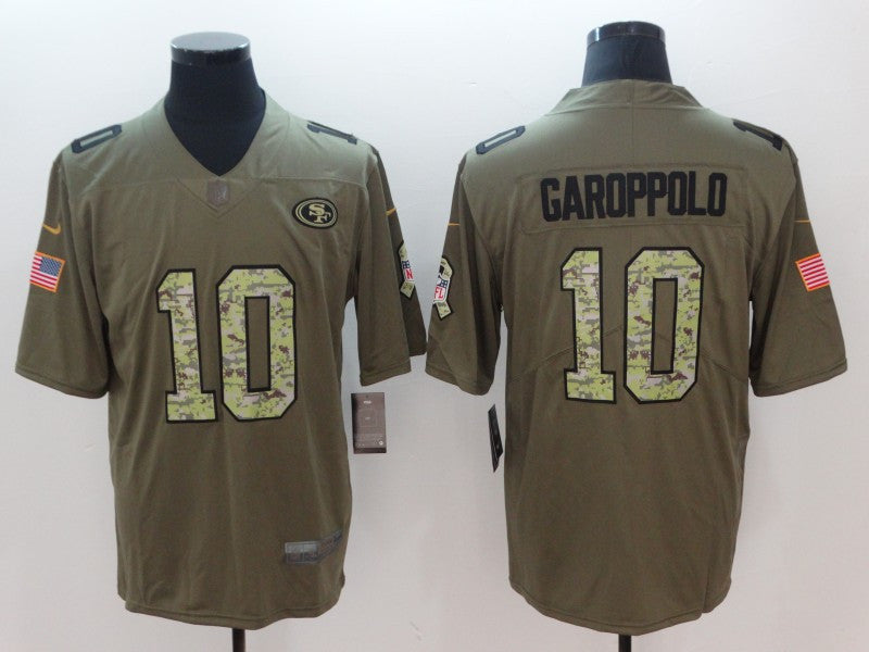Jimmy Garoppolo San Francisco 49ers green Salute To Service jersey