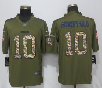 Jimmy Garoppolo San Francisco 49ers green Salute To Service jersey