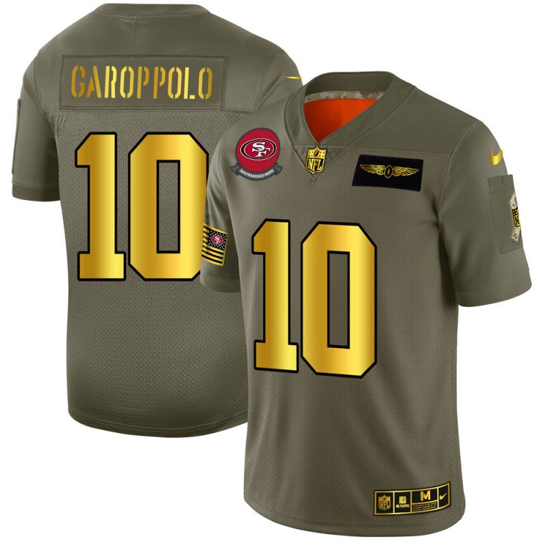 Jimmy Garoppolo San Francisco 49ers olive Salute To Service jersey