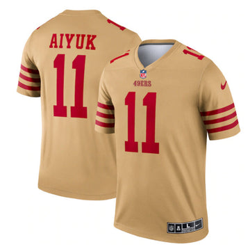 Brandon Aiyuk San Francisco 49ers gold Inverted Legend jersey