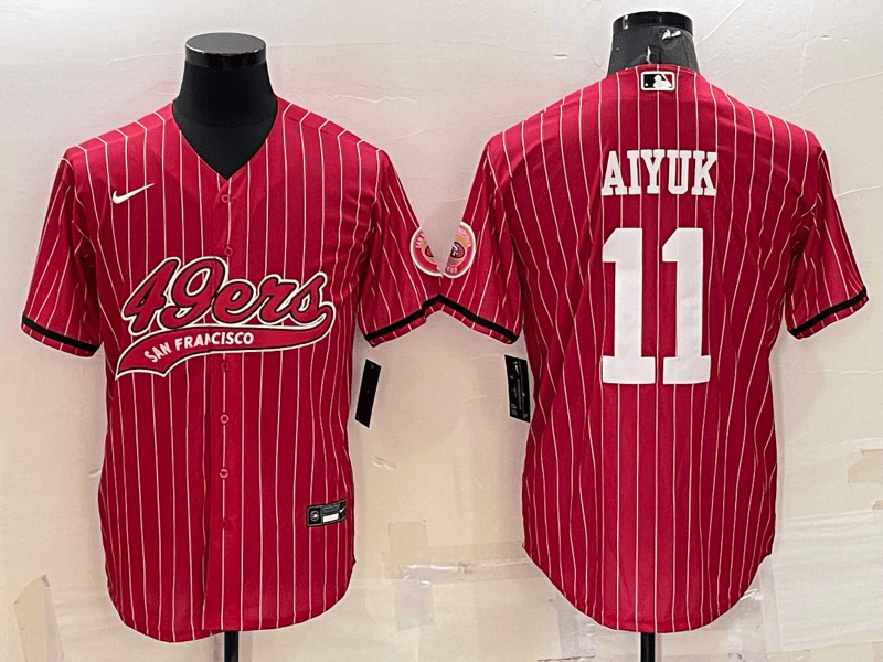 Brandon Aiyuk San Francisco 49ers red jersey
