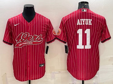 Brandon Aiyuk San Francisco 49ers red jersey