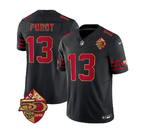 Brock Purdy San Francisco 49ers black Throwback jersey