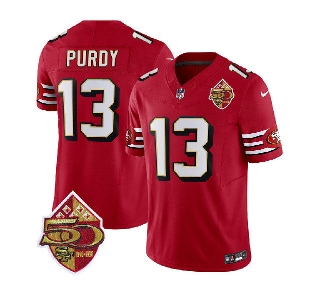 Brock Purdy San Francisco 49ers red Throwback jersey