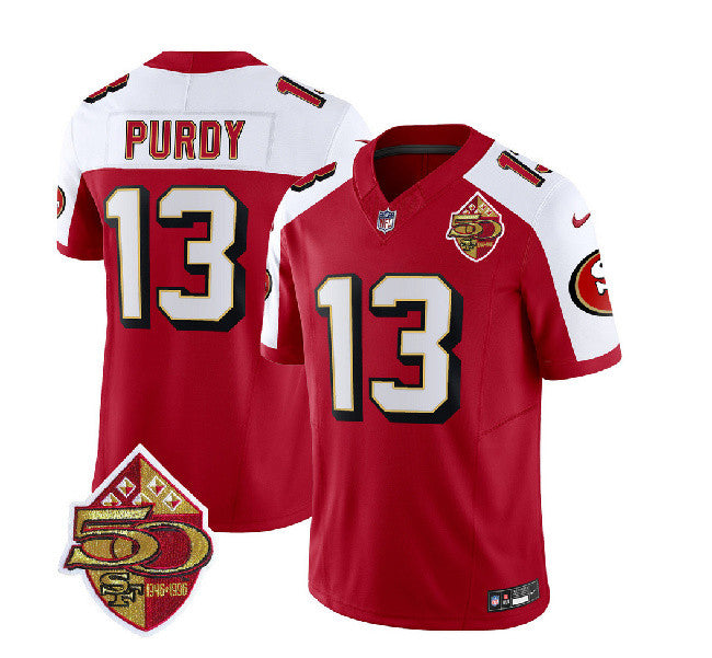Brock Purdy San Francisco 49ers red Throwback jersey