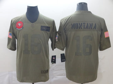 Joe Montana San Francisco 49ers camo Salute To Service jersey