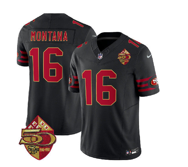 Joe Montana San Francisco 49ers black Throwback jersey