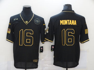 Joe Montana San Francisco 49ers black Salute To Service jersey
