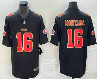 Joe Montana San Francisco 49ers black Vapor jersey