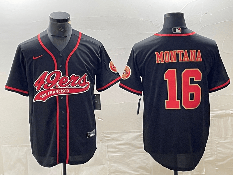 Joe Montana San Francisco 49ers black jersey