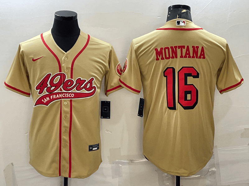 Joe Montana San Francisco 49ers gold Color Rush jersey