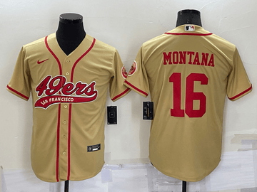 Joe Montana San Francisco 49ers gold jersey