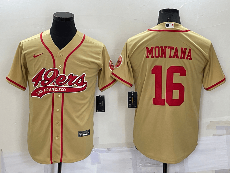 Joe Montana San Francisco 49ers gold jersey