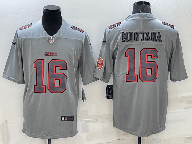 Joe Montana Logo San Francisco 49ers grey Vapor jersey