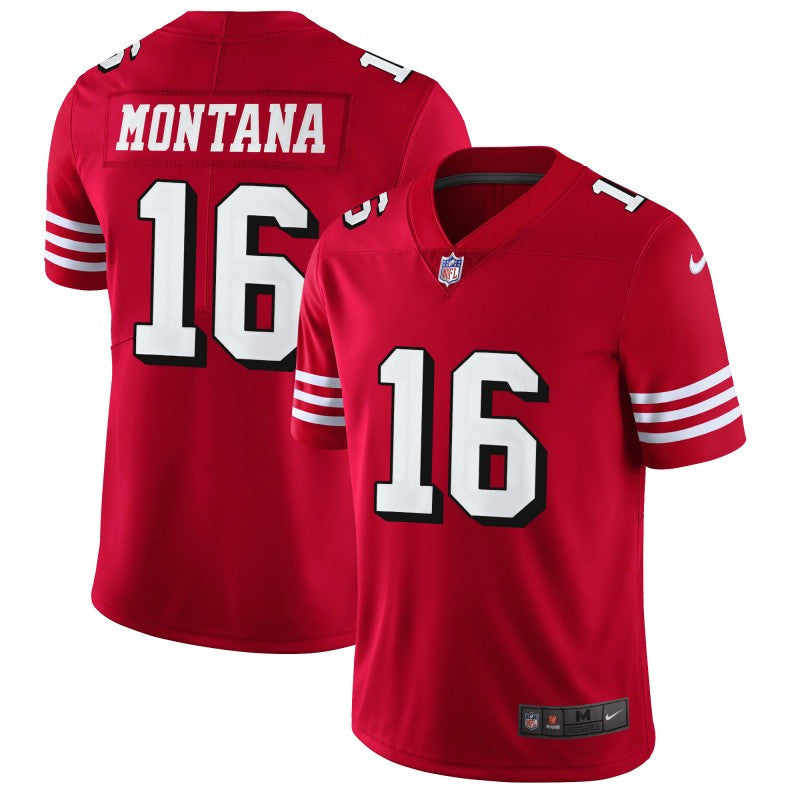 Joe Montana San Francisco 49ers red Vapor jersey