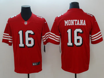 Joe Montana San Francisco 49ers red Vapor jersey