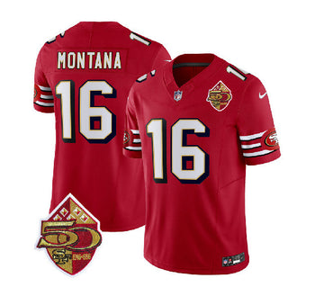 Joe Montana San Francisco 49ers red Throwback jersey