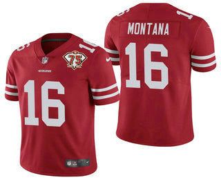 Joe Montana San Francisco 49ers red Vapor jersey