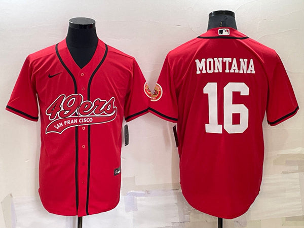 Joe Montana San Francisco 49ers red jersey