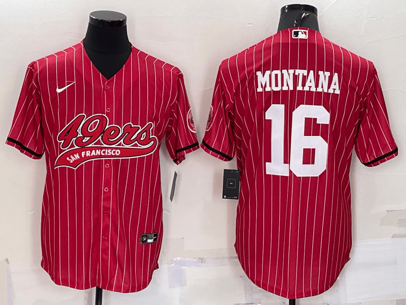 Joe Montana San Francisco 49ers red jersey