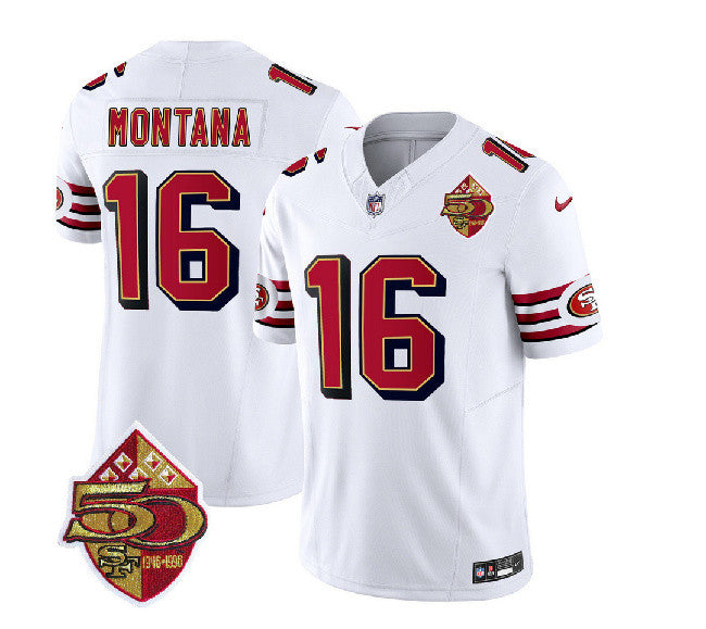 Joe Montana San Francisco 49ers white Throwback jersey