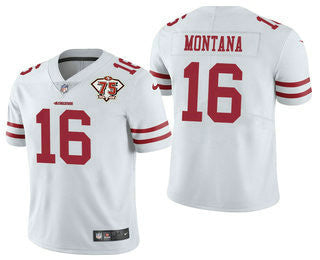 Joe Montana San Francisco 49ers white Vapor jersey