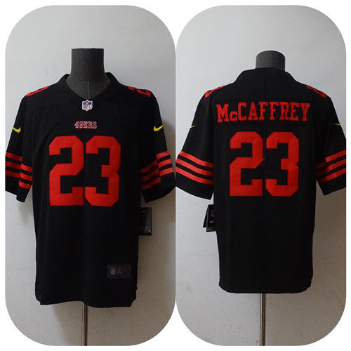 Christian McCaffrey San Francisco 49ers black Vapor jersey