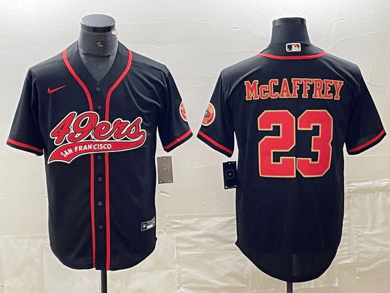 Christian McCaffrey San Francisco 49ers black jersey