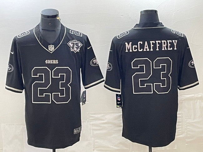 Christian McCaffrey San Francisco 49ers black jersey