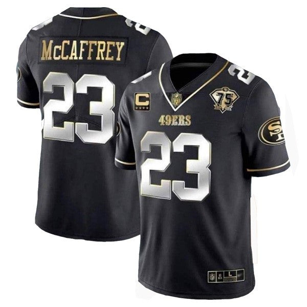 Christian McCaffrey San Francisco 49ers black Vapor jersey