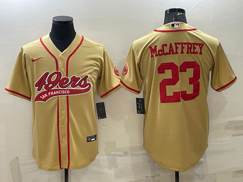 Christian McCaffrey San Francisco 49ers gold jersey