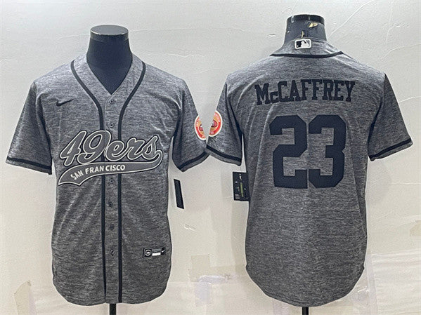 Christian McCaffrey San Francisco 49ers gray jersey
