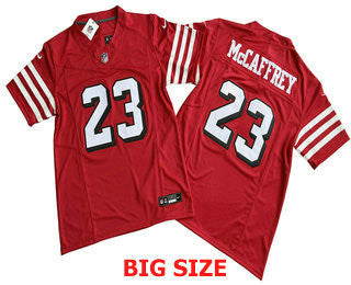 Christian McCaffrey San Francisco 49ers red FUSE jersey