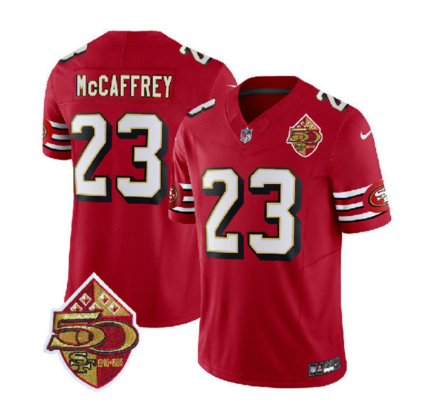 Christian McCaffrey San Francisco 49ers red Throwback jersey