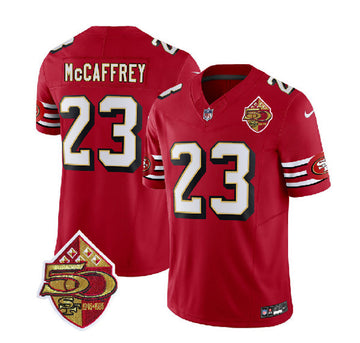 Christian McCaffrey San Francisco 49ers red Throwback jersey