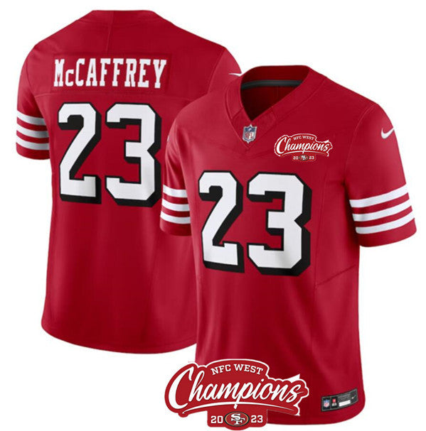 Christian McCaffrey San Francisco 49ers red Alternate jersey